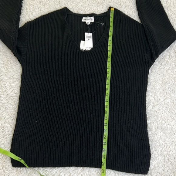 For the Republic Black Knit Sweater Womens Size Medium Fall Winter Casual Cozy - Picture 11 of 13
